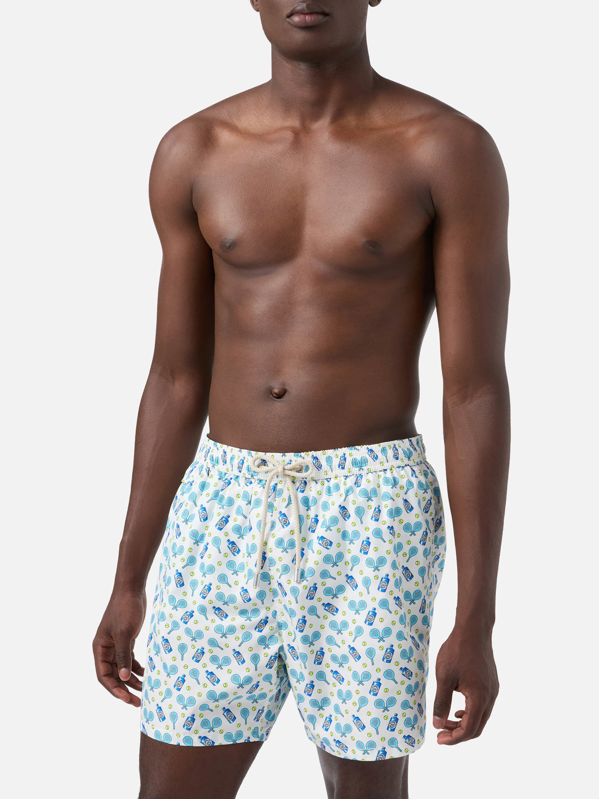 White Lighting Micro swim shorts with padel and gin all-over print - Image 3