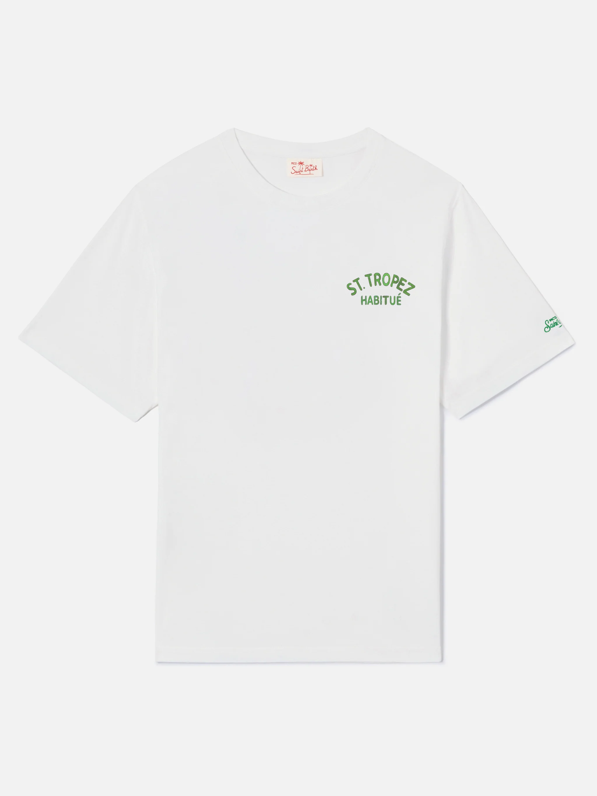 White Portland t-shirt with St. Tropez Habitué print | Special Edition - Image 5