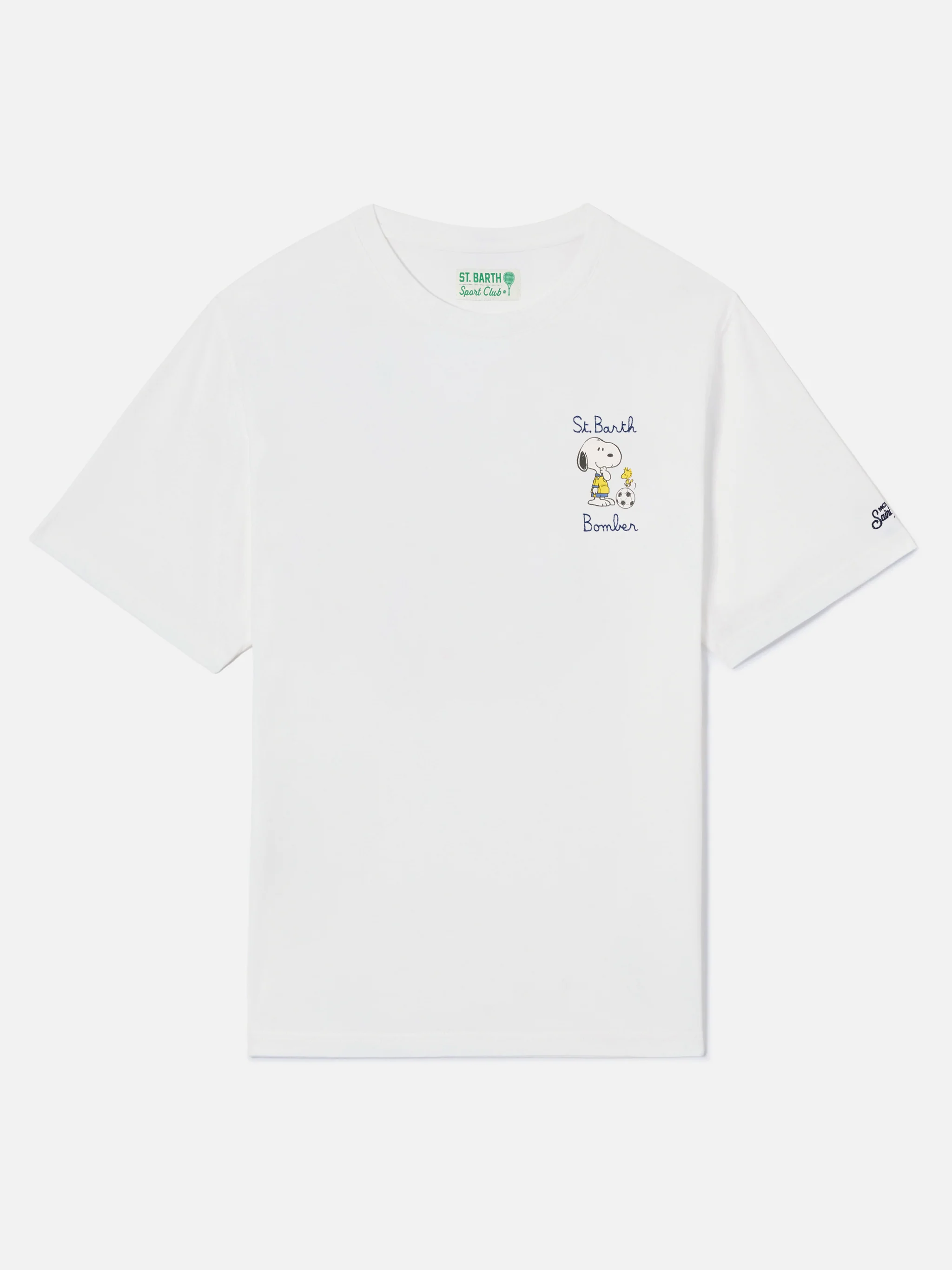 White Portofino T-shirt with St. Barth Bomber embroidery | Special Edition - Image 3