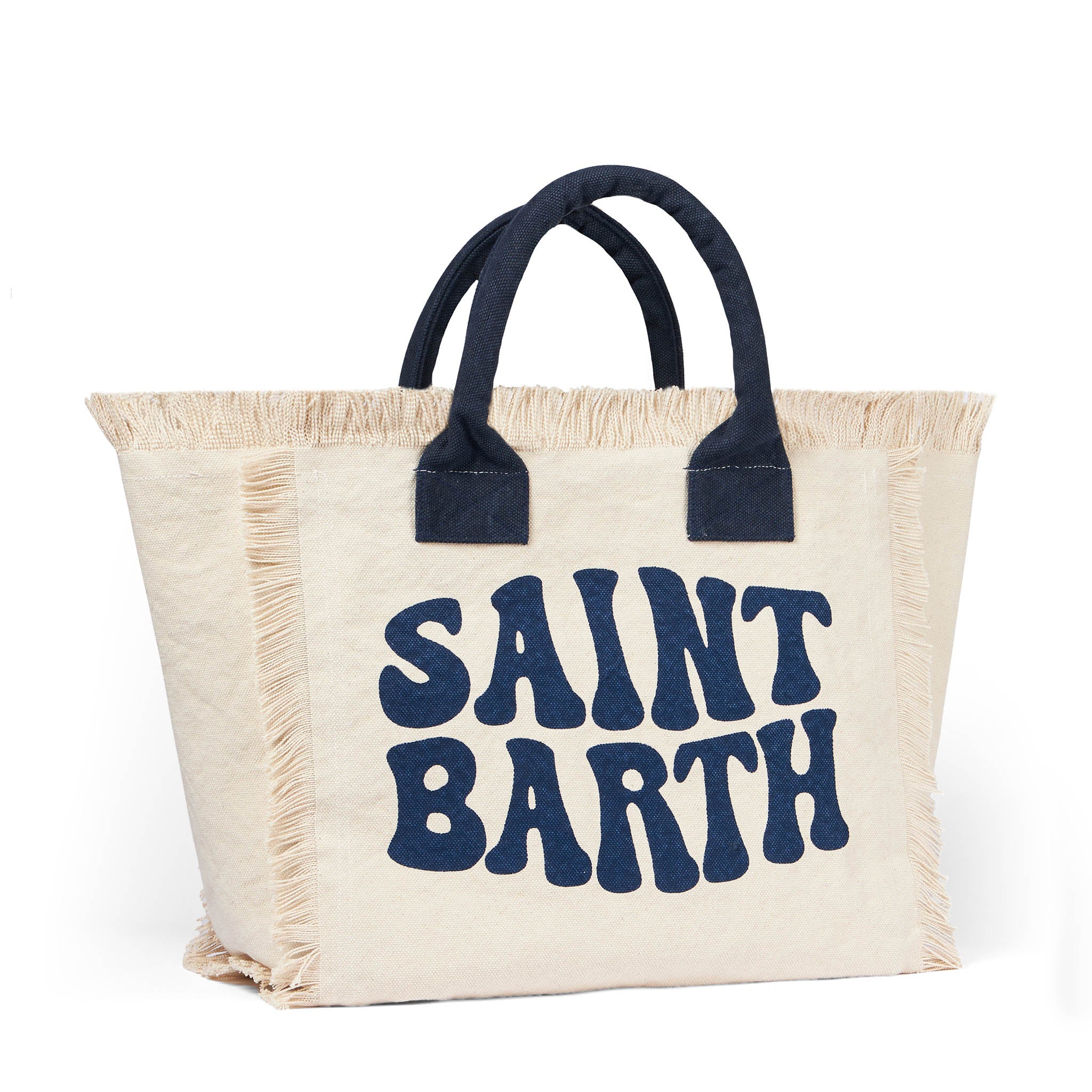 Vanity white canvas shoulder bag with Groovy blue logo - Image 4