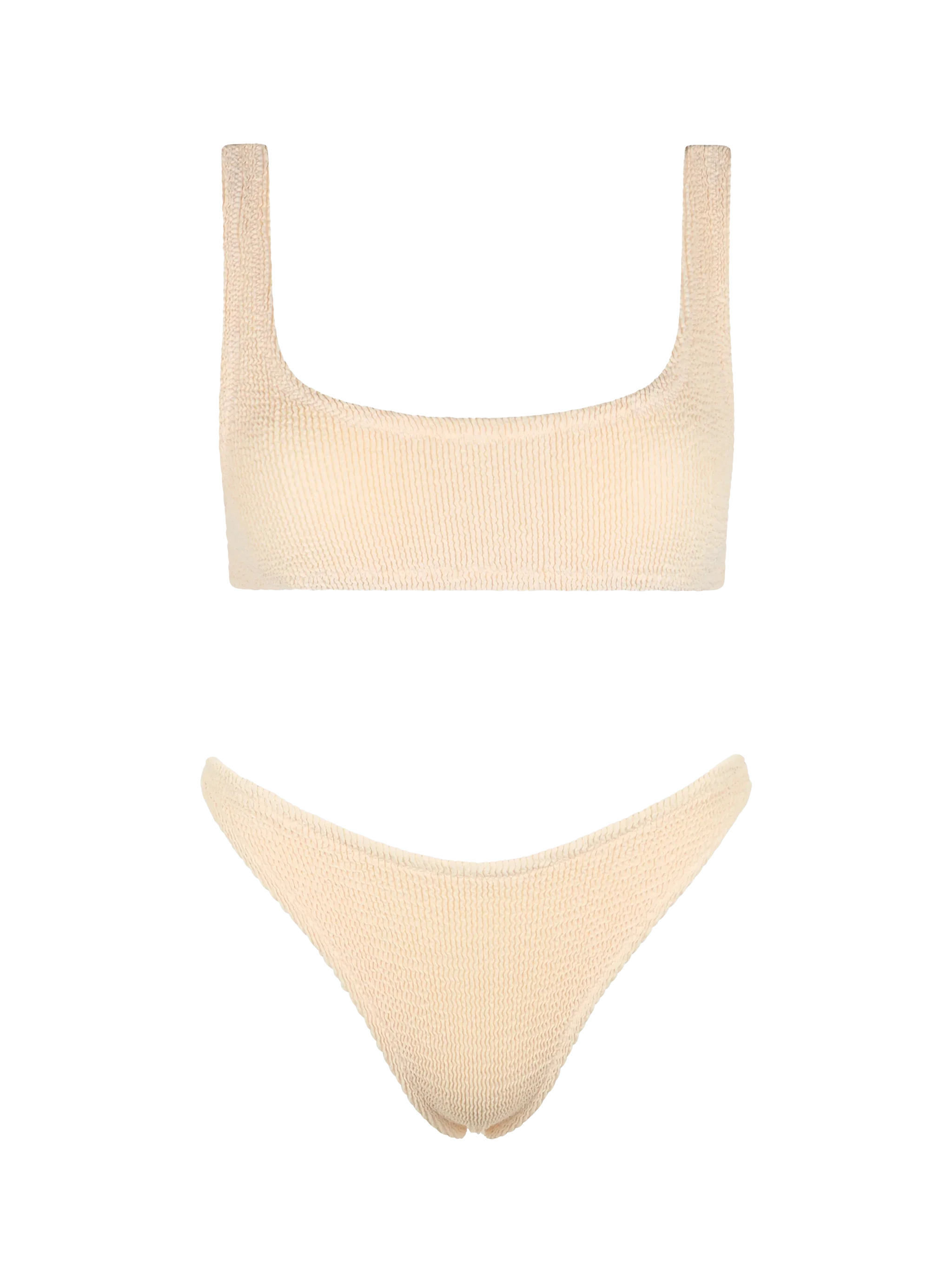 Naima Naomi beige crinkle bralette bikini