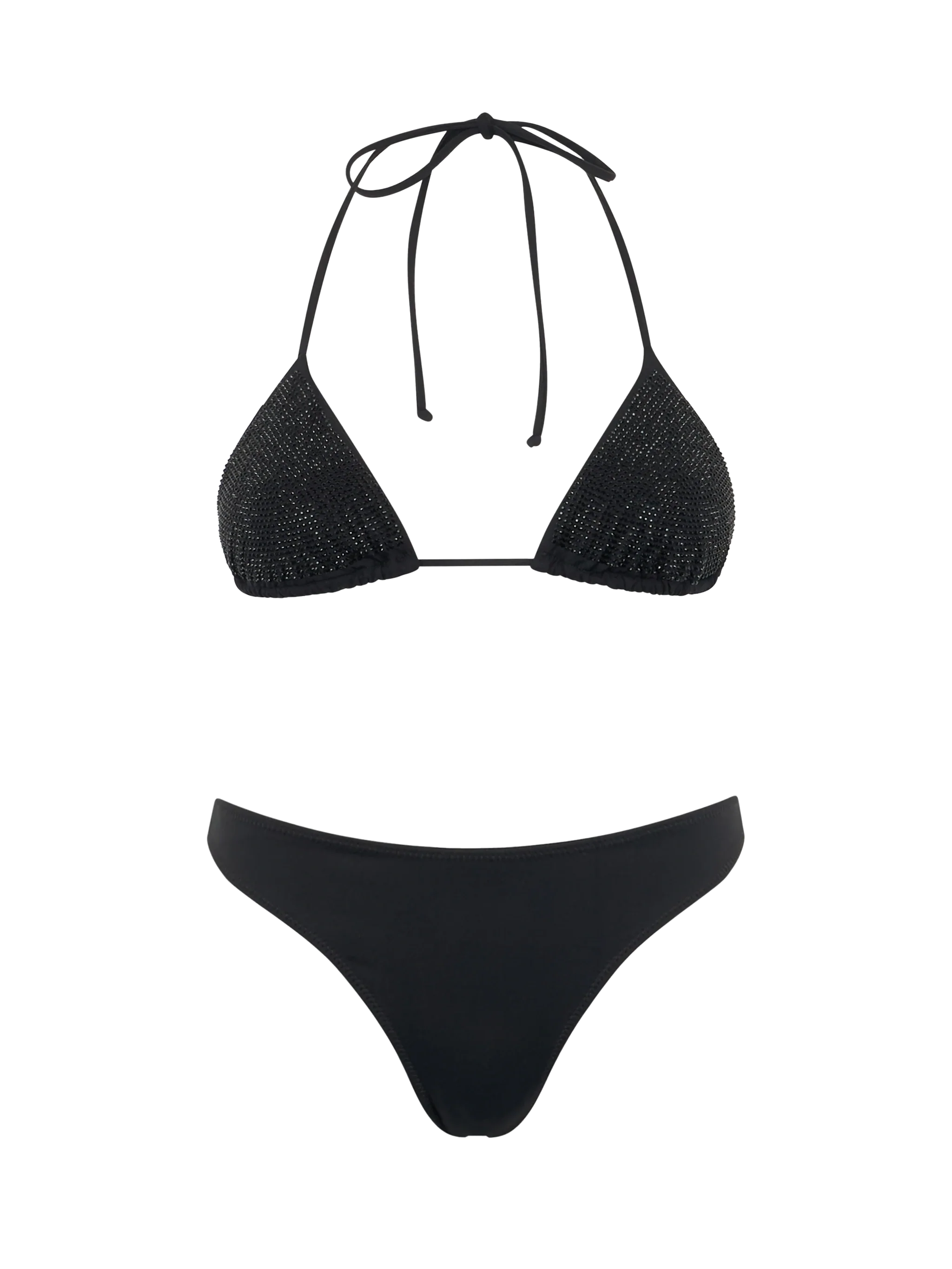 Annabelle Naomi black rhinestone triangle bikini