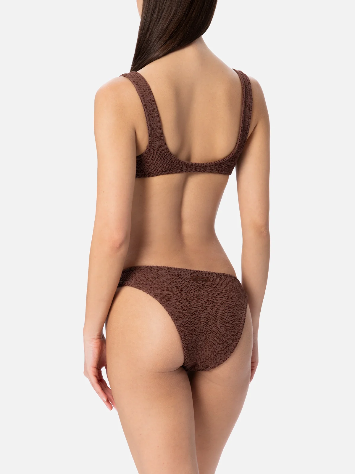 Woman brown crinkle bralette bikini Naima Elise - Image 3