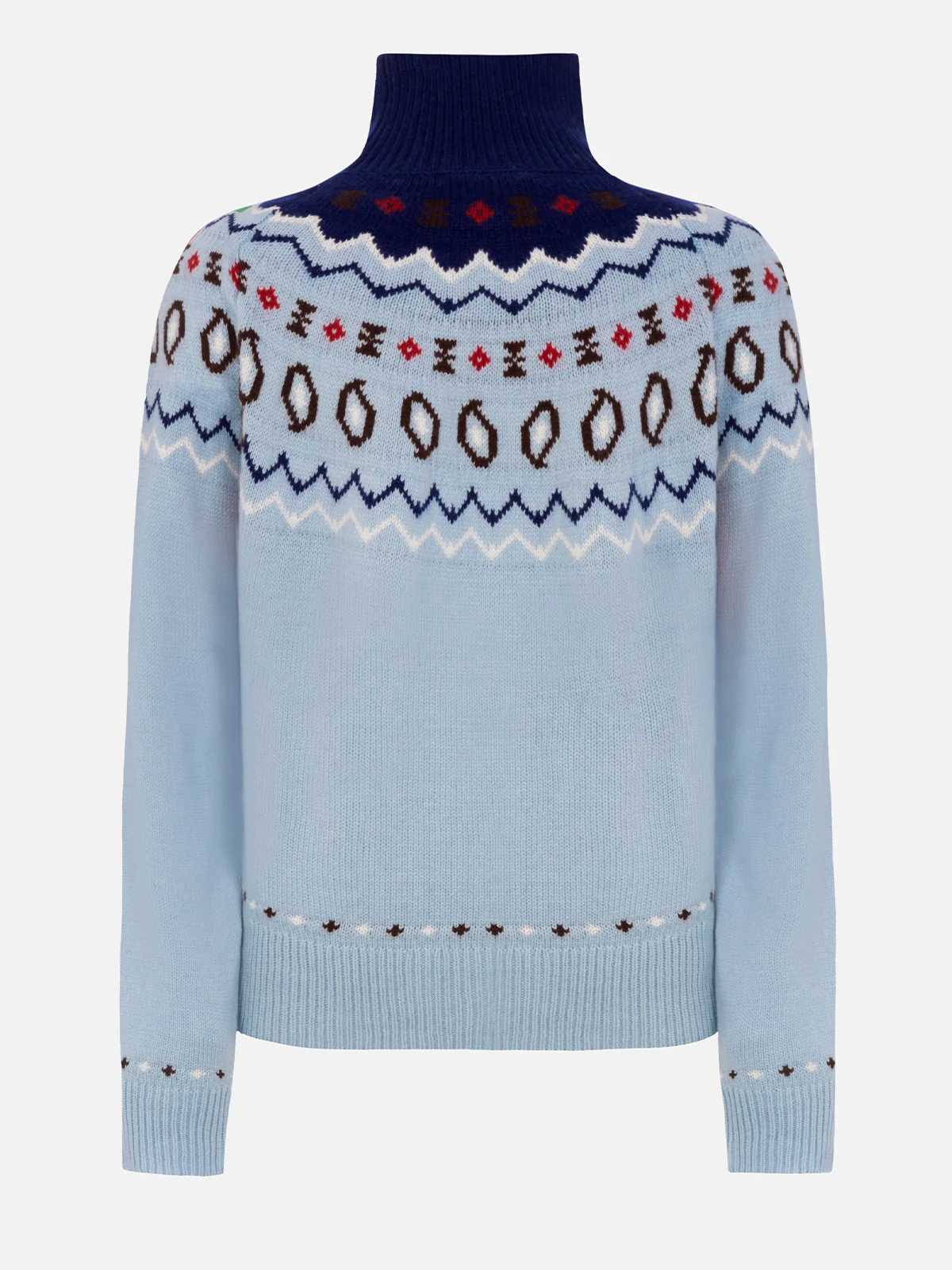 Meghan cashmere blend sweater with jacquard - Image 5