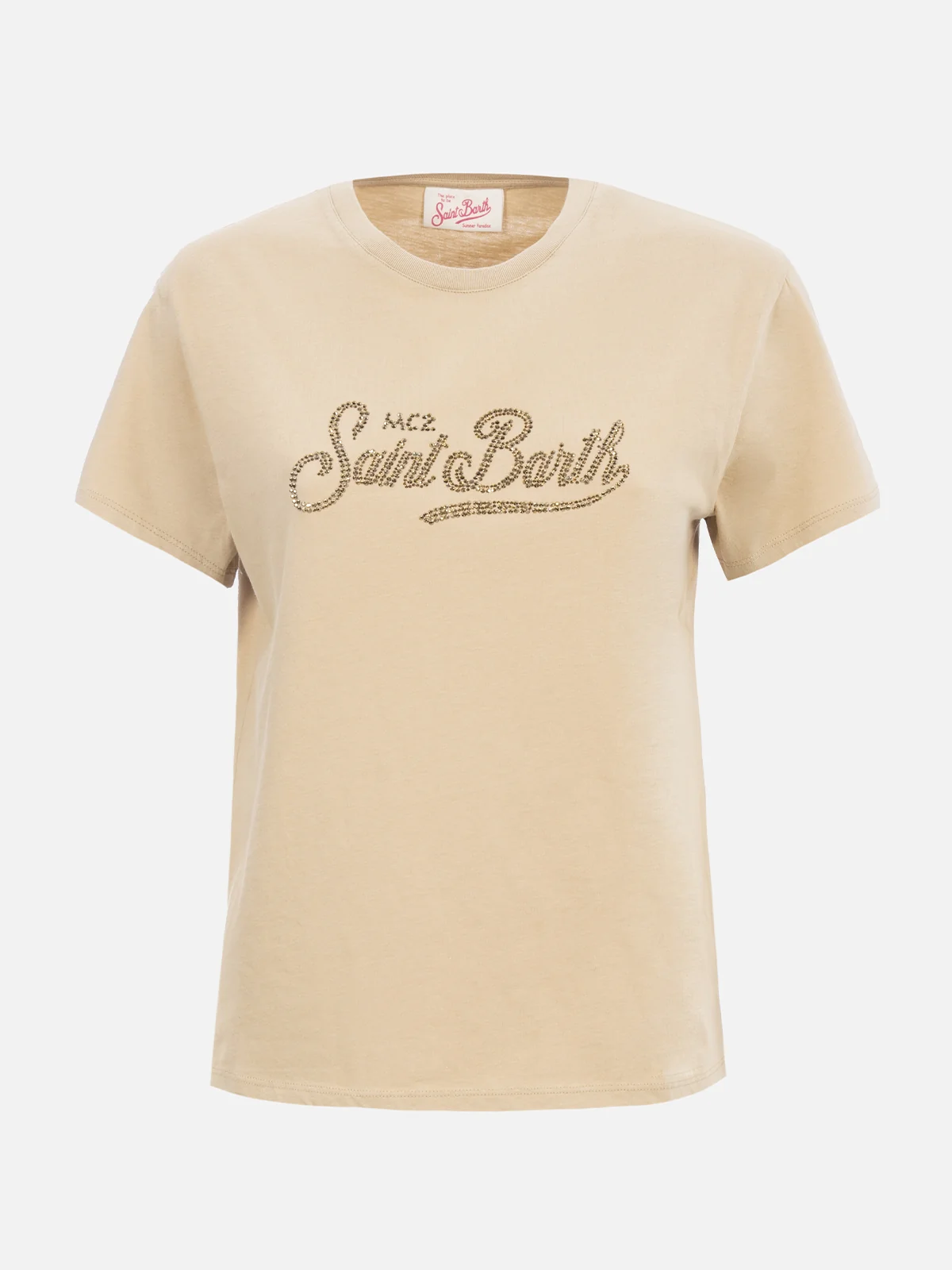 Emilie cotton t-shirt with rhinestone embroidery - Image 4