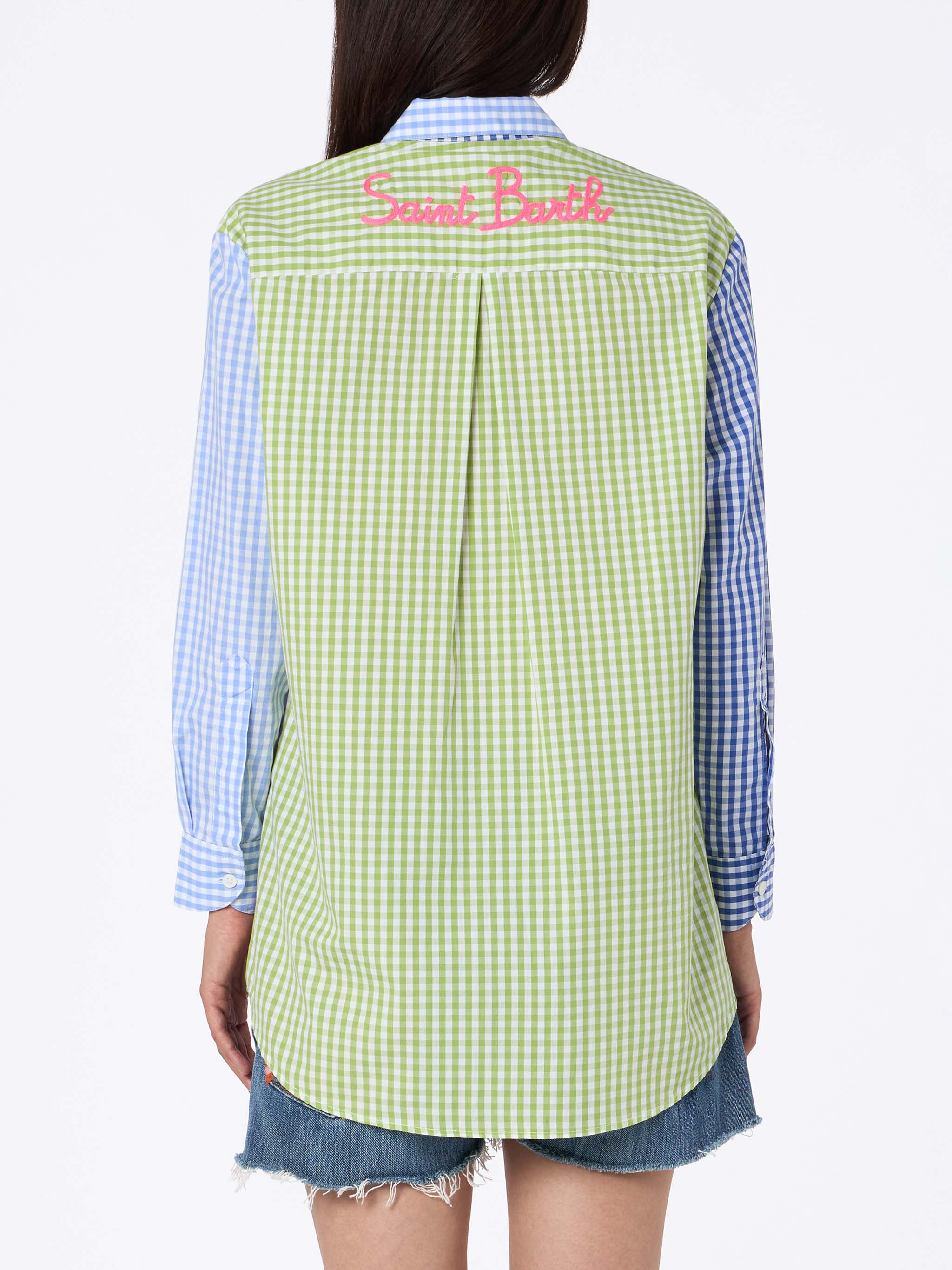 Camicia Brigitte in cotone stampa vichy multicolor - Image 2