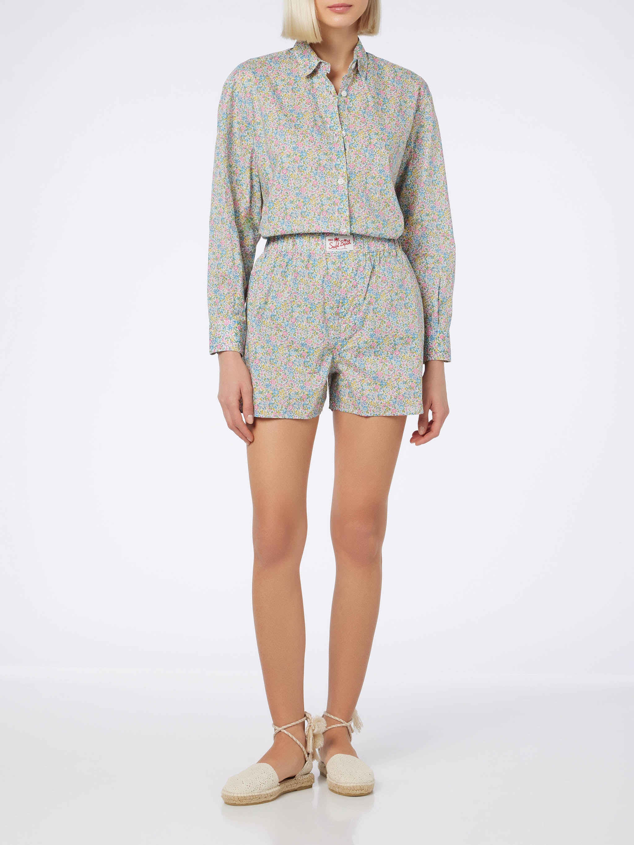 Boxy floral cotton shorts | Special Edition - Image 5