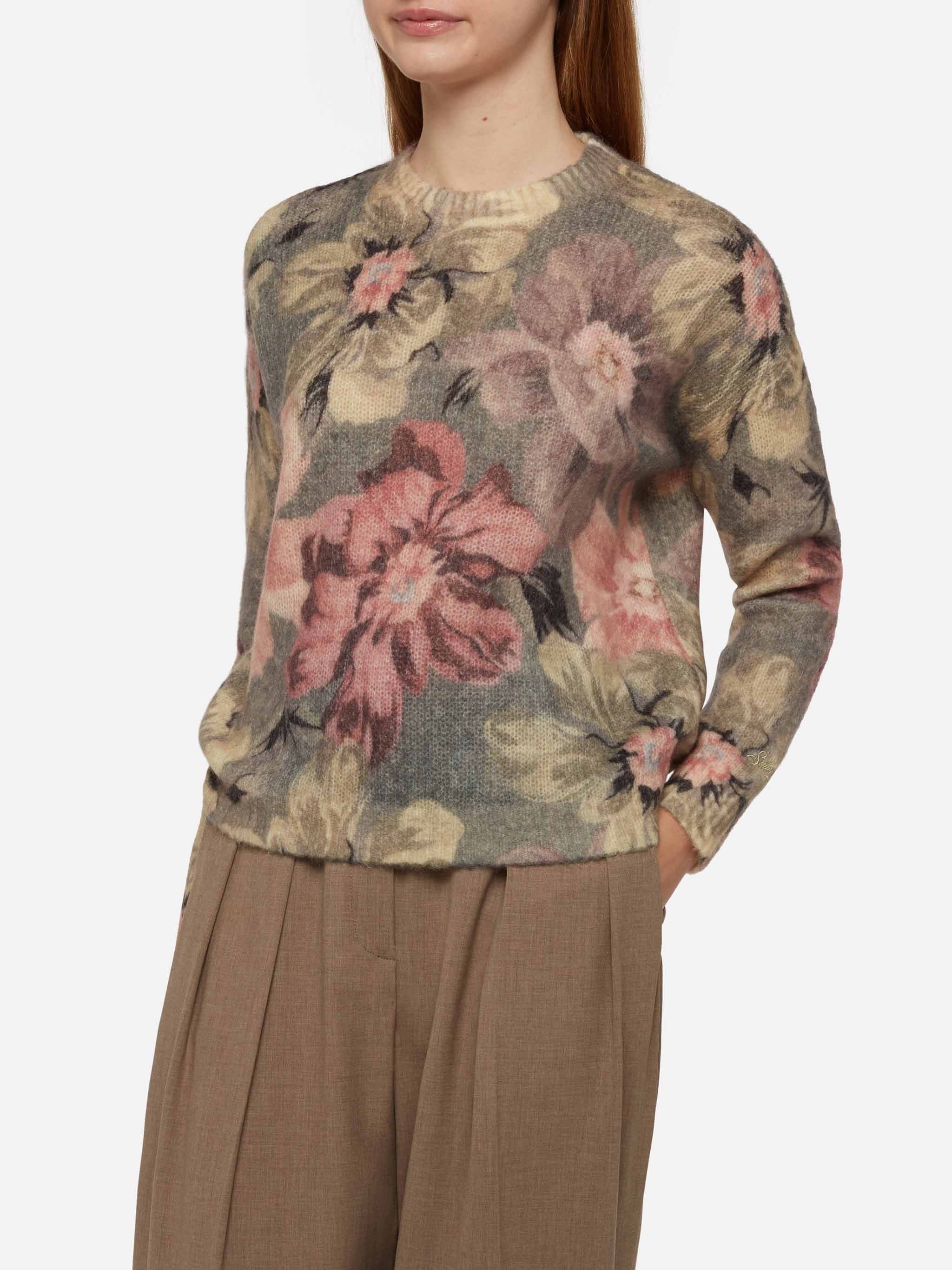 Floral Louise mohair sweater