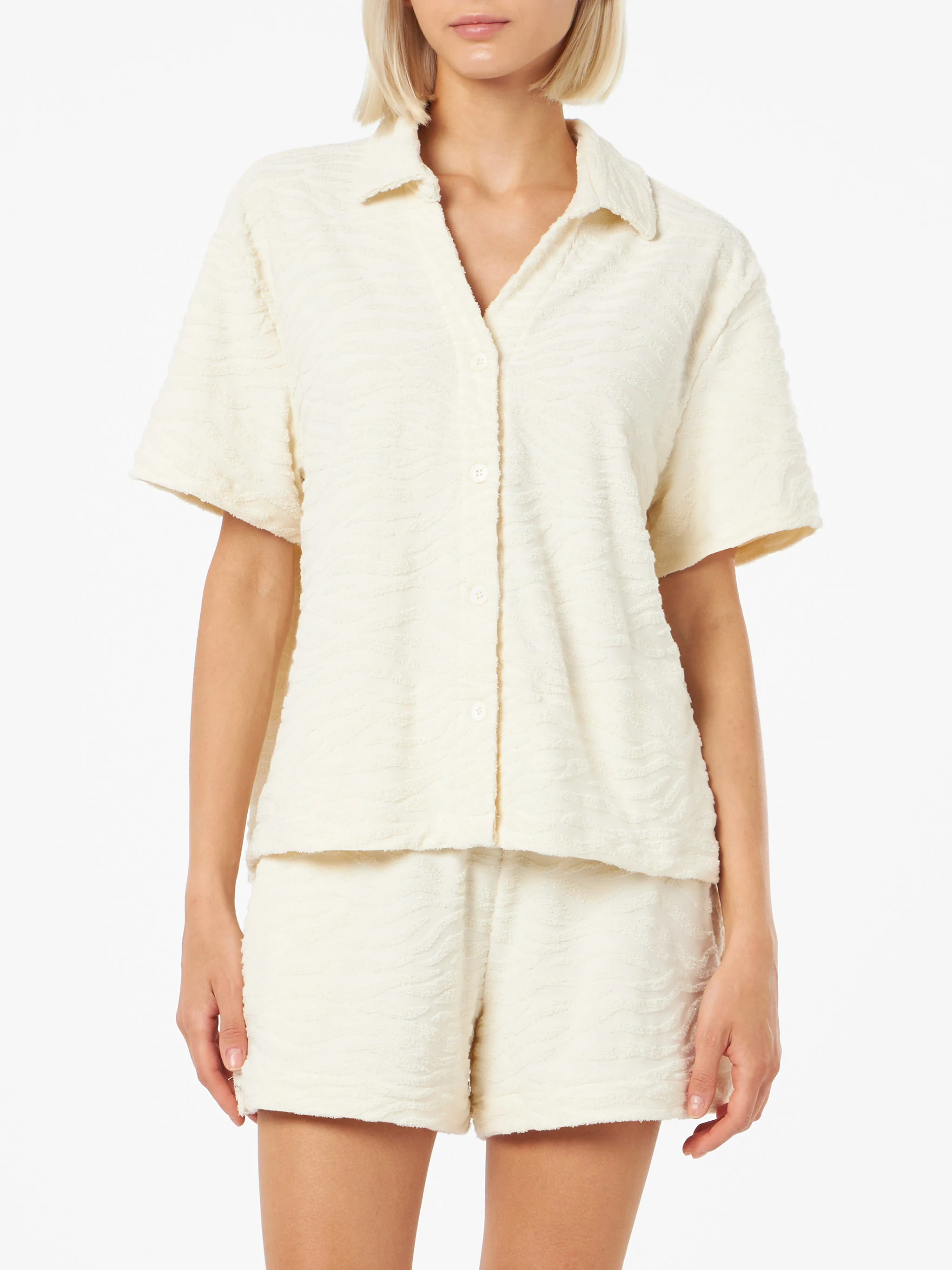 Sheila zebra terry shirt