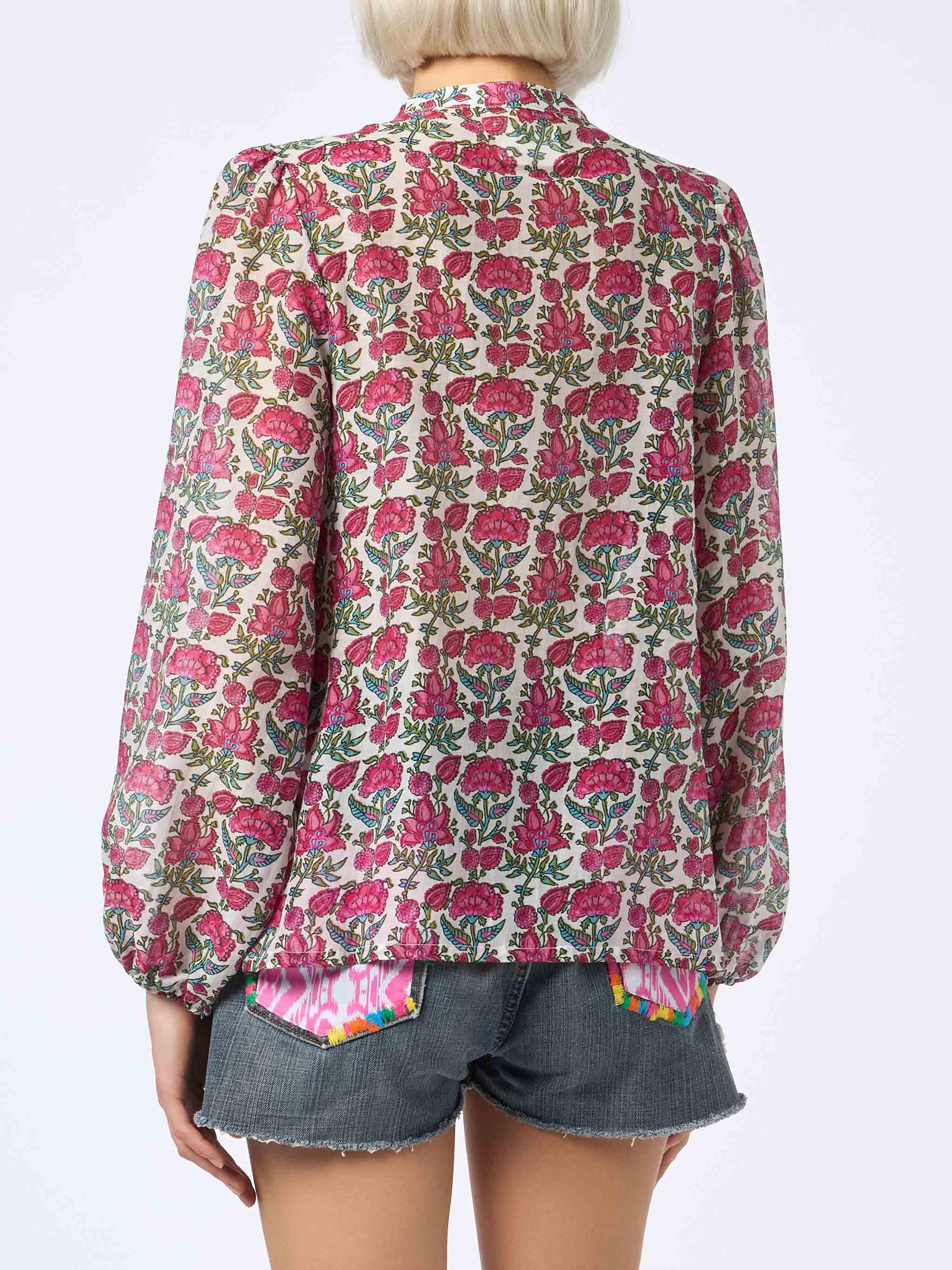 Floral Harper silk voile blouse - Image 4