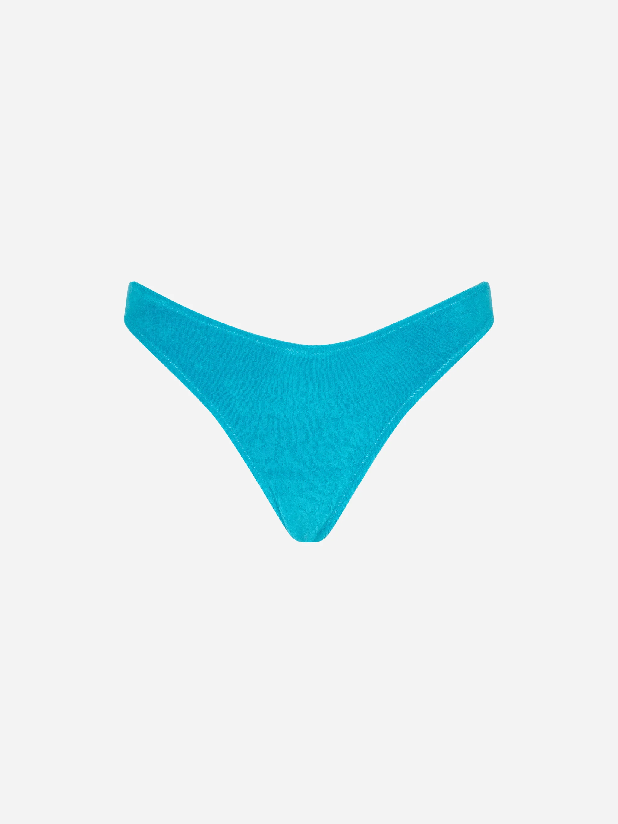 Turquoise Naomi cheeky terry swim briefs