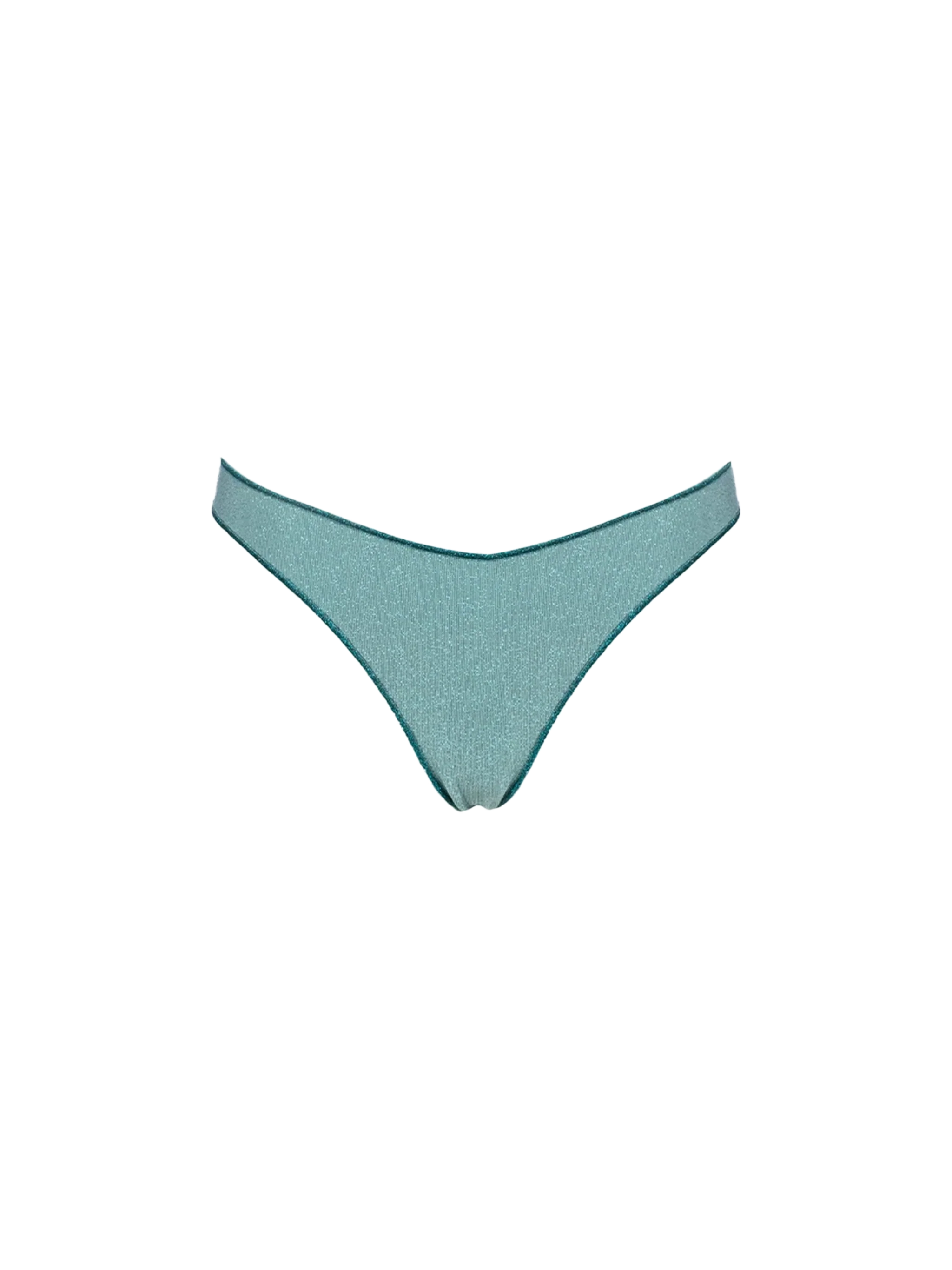 Naomi water green lurex cheeky swim briefs