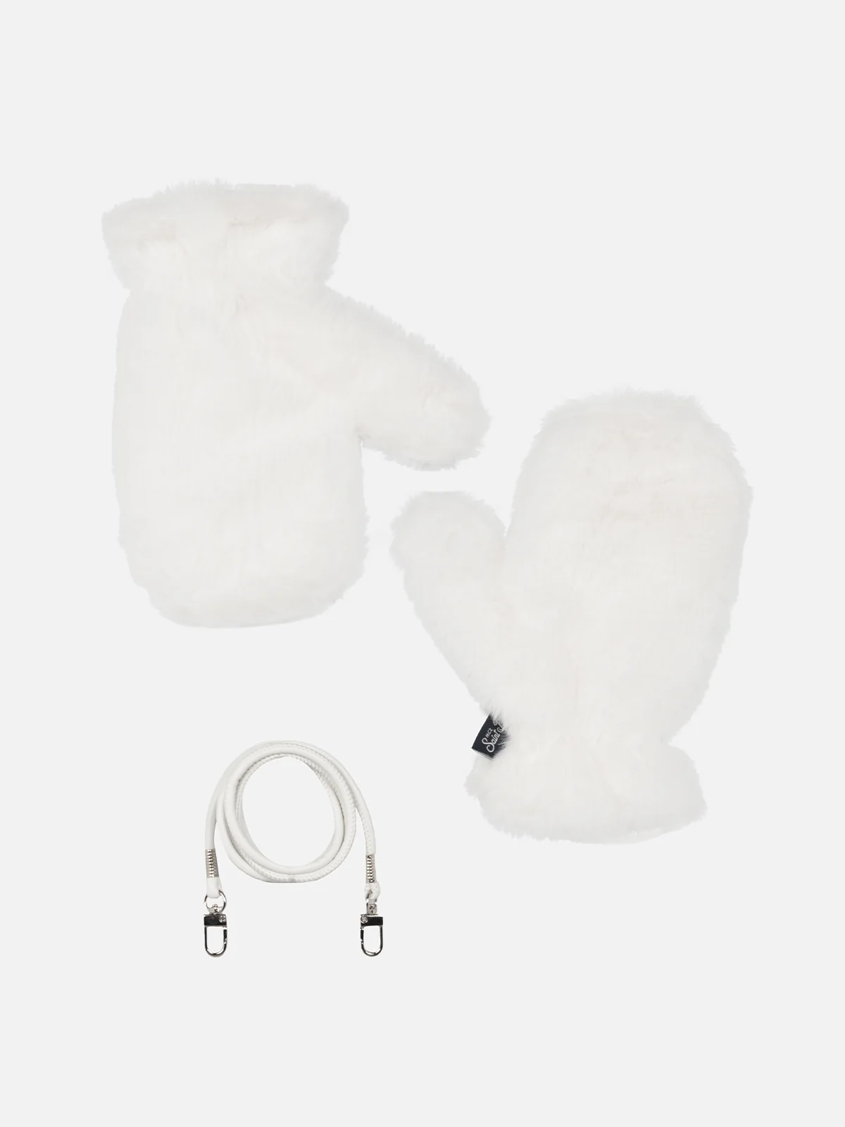 White furry Muffy mittens