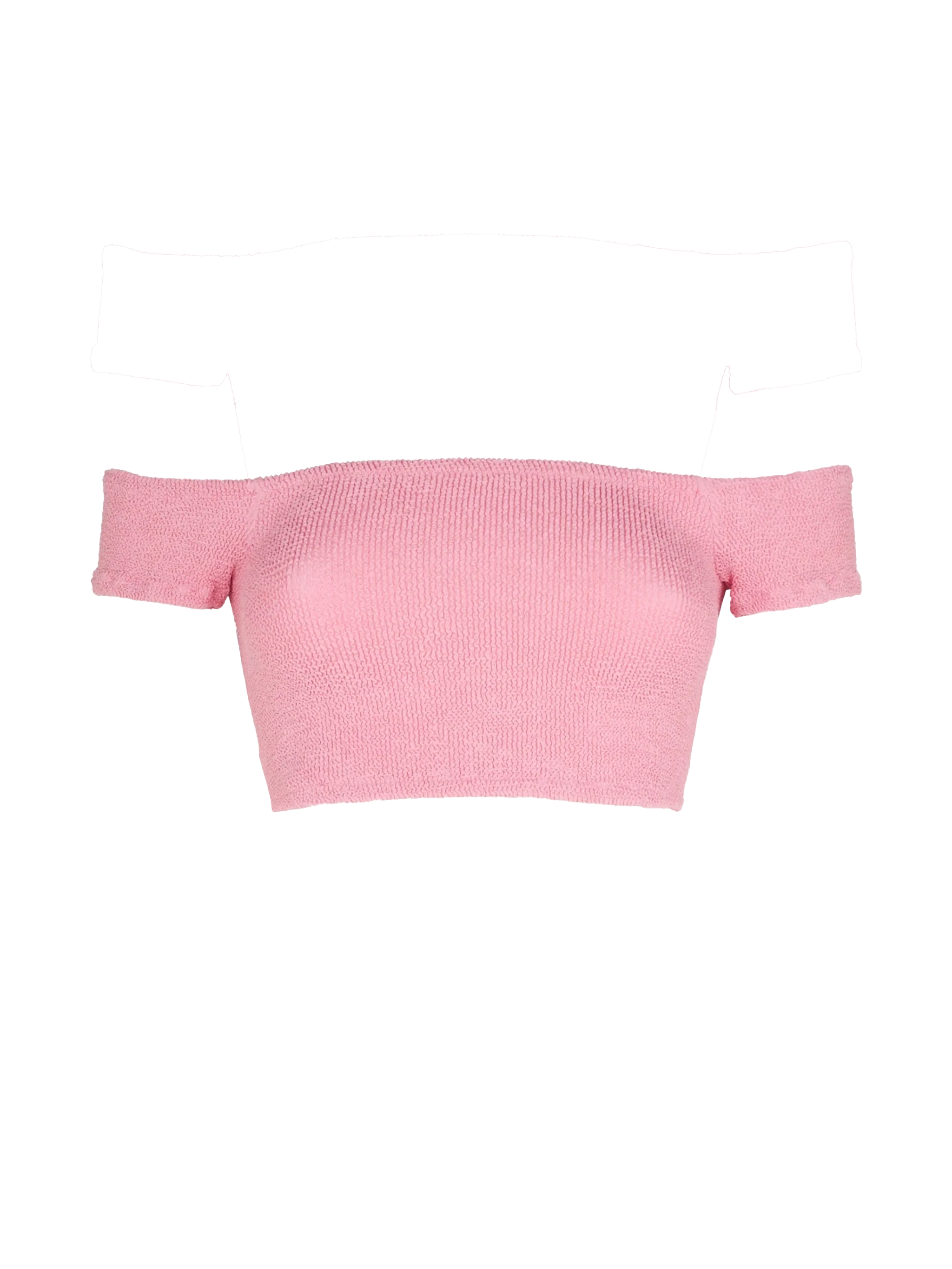 Pink Zena crinkle bikini top