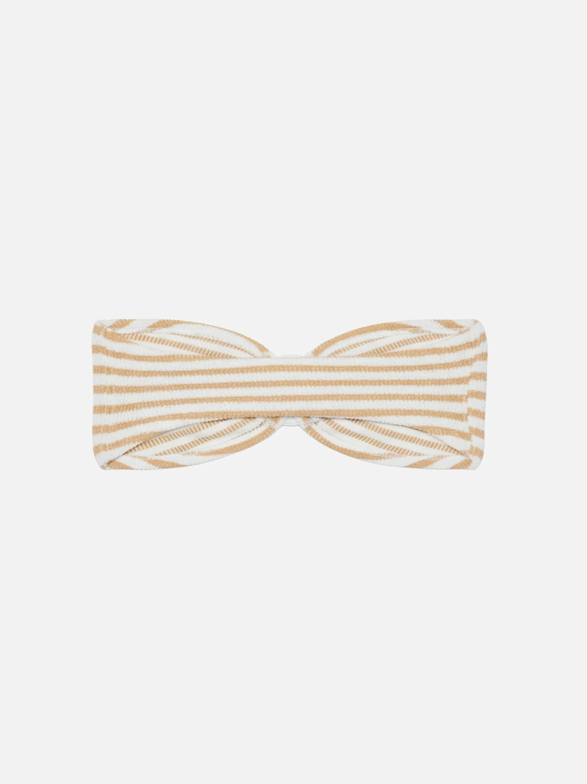 Yulia crinkle bandeau top with striped print - Image 3